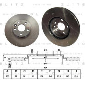 Диск тормозной <b>BLITZ BS0340</b>