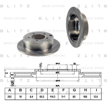 Диск тормозной <b>BLITZ BS0344</b>