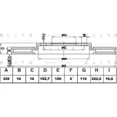Диск тормозной <b>BLITZ BS0351</b>