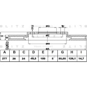 Диск тормозной <b>BLITZ BS0368</b>