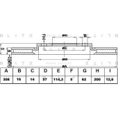 Диск тормозной <b>BLITZ BS0377</b>