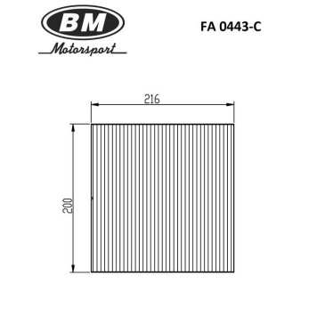 Фильтр салонный, угольный LOGAN II <b>BM-MOTORSPORT FA0443C</b>-1