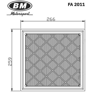 Фильтр воздушный CRUZE 2.0 CDI, ASTRA JZAFIRA 1.41.61.7CDTI2.0CDTI 09> <b>BM-MOTORSPORT FA2011</b>-3