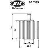 Фильтр масляный, TOYOTA <b>BM-MOTORSPORT FO6315</b>