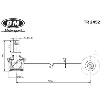Стойка стабилизатора переднего, левая <b>BM-MOTORSPORT TR2452</b>-1