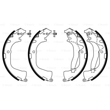 Колодки тормозные барабанные <b>BOSCH 0986487955</b>