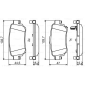 Колодки тормозные дисковые задние <b>BOSCH 0986494816</b>