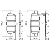 Колодки тормозные дисковые задние <b>BOSCH 0986494857</b>