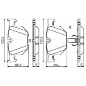 Колодки тормозные дисковые задние <b>BOSCH 0986494862</b>