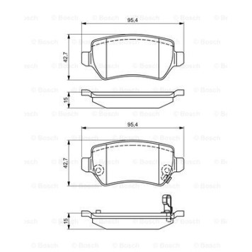 Колодки тормозные дисковые задние PREMIUM2 <b>BOSCH 0986495319</b>
