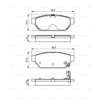 Колодки тормозные дисковые задние PREMIUM2 <b>BOSCH 0986495326</b>
