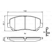 Колодки тормозные дисковые передние PREMIUM2 <b>BOSCH 0986495367</b>