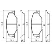 Колодки тормозные дисковые передние <b>BOSCH 0986495390</b>