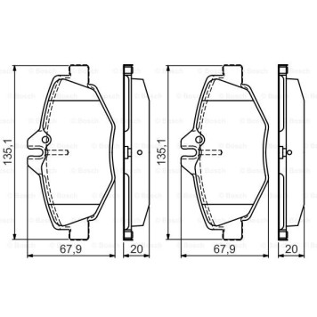 Колодки тормозные передние к-кт <b>BOSCH 0986495433</b>