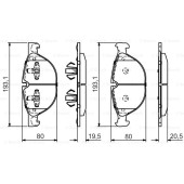 Колодки тормозные дисковые перед. <b>BOSCH 0986495447</b>