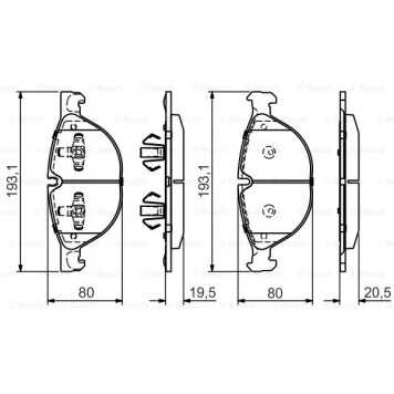 Колодки тормозные дисковые перед. <b>BOSCH 0986495447</b>