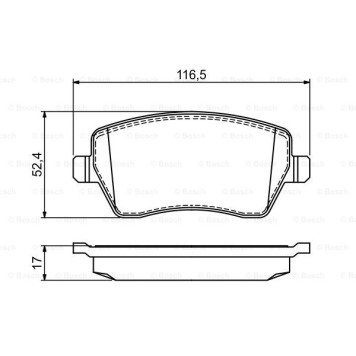 Колодки тормозные дисковые передние <b>BOSCH 0986495452</b>