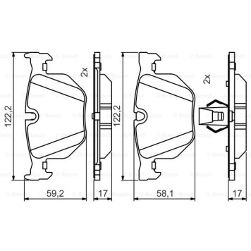Колодки тормозные дисковые задние <b>BOSCH 0986495481</b>