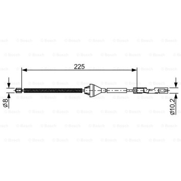 Трос тормозной <b>BOSCH 1987482705</b>