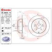 Диск тормозной Brembo Painted Disc <b>BREMBO 08.B605.11</b>
