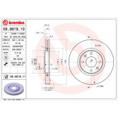 Диск тормозной CITRO?N C4 I (LC) 11/04-12/13 перед <b>BREMBO 09.9619.11</b>