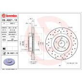 Диск перфорированный Brembo Xtra <b>BREMBO 09.A921.1X</b>