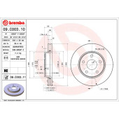 Диск тормозной <b>BREMBO 09.C003.11</b>