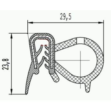 Уплотнитель двери ВАЗ 2110, 2111, 2112 универсальный БРТ (2110-6107018, 2110-6107014, 2110-6107015)-1