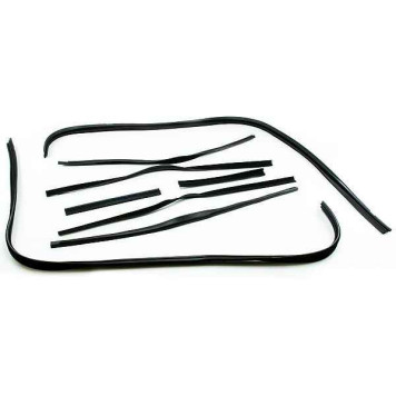 Уплотнитель опускного стекла ВАЗ 21213 (бархотки) полный комплект 8шт <b>БРТ 96Р</b> (21213-6103298, 21213-6103320, 21213-6103321, 2121-6103294-02)