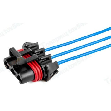 Колодка к мотору вентилятора Hella охлаждения двигателя ВАЗ 2190 Гранта, 1118 Калина, Датсун, герметичная с проводами <b>CARGEN AX-448</b>