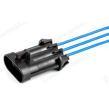 Колодка мотора вентилятора Hella охлаждения двигателя ВАЗ 1118 Калина, 2170 Приора, Датсун герметичная с проводами <b>CARGEN AX-449</b>