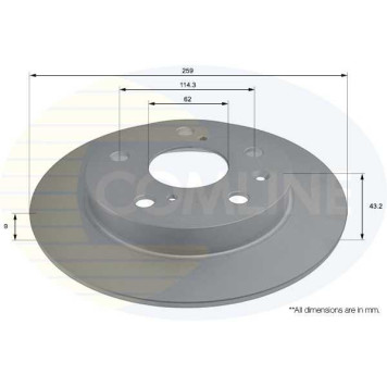 Диск торм SUZ SX4 13-VITARA 15- <b>COMLINE ADC0940</b>