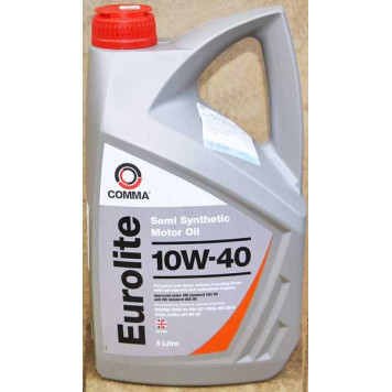 Масло моторное полусинтетическое 5л 10w40 SL/CF Comma Eurolite EUL5L-1