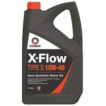 Масло моторное полусинтетическое 5л 10w40 SL/CF Comma X-Flow Type S XFS5L