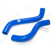 Патрубок радиатора ВАЗ 2123 (2шт) усиленный силикон синий <b>CS-20 06498</b>