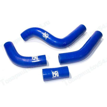 Патрубок радиатора ВАЗ 21073 инж (4шт) усиленный силикон синий <b>CS-20 07081</b>