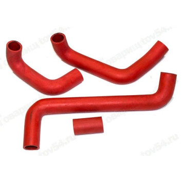 Патрубок радиатора ВАЗ 2121 (4шт) красный <b>CS-20 10147</b>