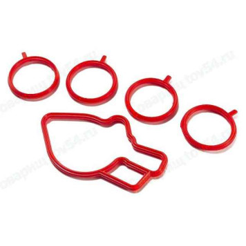 Ремкомплект ресивера прокладки ВАЗ 2170 Приора (газового канала) силикон красный (5 шт) <b>CS-20 14151</b>