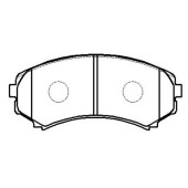 Колодки тормозные дисковые передние Mazda MPV 2.6i/3.0/2.5TD 92-99, Mitsubishi Pajero 3.2D/3.5GDi 00> (нов арт GK0577) <b>CTR CKM-9</b>