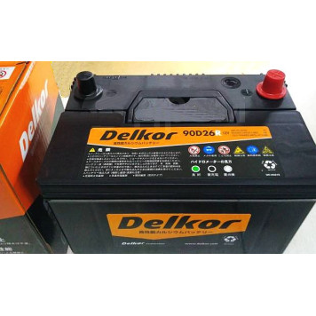Аккумулятор ширококлеммный пп (R +-) 80Ач DELKOR (JP) 90D26R