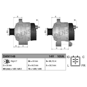 Стартер <b>DENSO DAN1148</b>