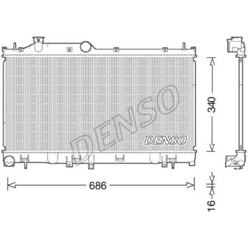 Радиатор <b>DENSO DRM36021</b>