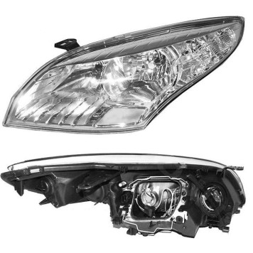 Фара RENAULT MEGANE III 08- хром с электрокорректором <b>DEPO 551-1178LMLDEM1</b>