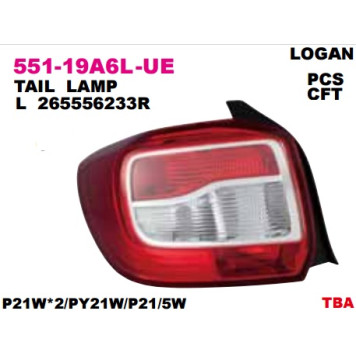Фонарь задний RENAULT LOGAN 14- лев. <b>DEPO 551-19A6L-UE</b>