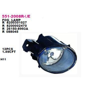 Фара пр-тум правая NISSAN ALMERA N16 2000- / PRIMERA P12 2002- / TEANA 2008- / RENAULT CLIO/SYMBOL 2001- / KOLEOS 2009- / LAGUNA 2001- / <b>DEPO 551-2008R-UE</b>