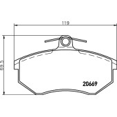 Комплект тормозных колодок, дисковый тормоз <b>ДОН PCP1136</b>