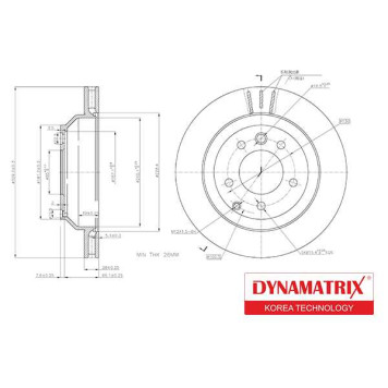 Диск тормозной <b>DYNAMATRIX DBD1580</b>