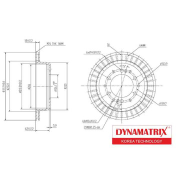 Диск тормозной <b>DYNAMATRIX DBD1743</b>
