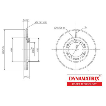 Диск тормозной <b>DYNAMATRIX DBD464</b>