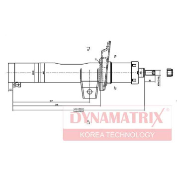Амортизатор подвески газонаполненный <b>DYNAMATRIX DSA335808</b>